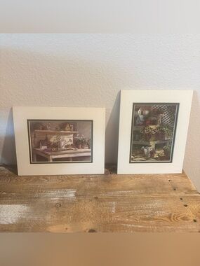 Vintage Botanical Garden Print Set - Cream Mat